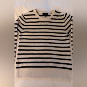 Quince Black and White Cashmere Sweater